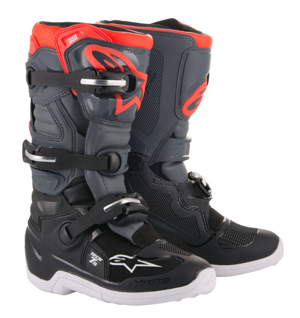 YOUTH TECH 7S BOOTS GREY/RED SZ 05 | 2015017-1133-5