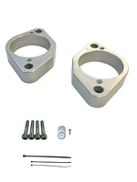 HANDLEBAR RISERS SILVER BMW