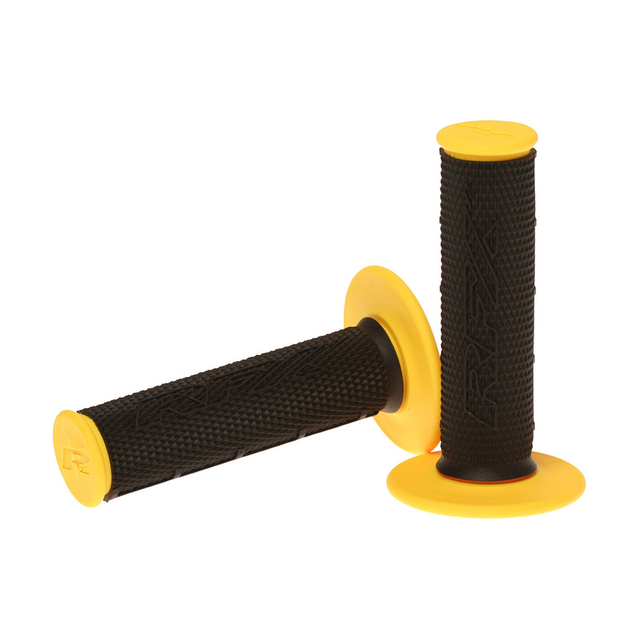 DUAL COMPOUND GRIPS YELLOW WITH BLACK CENTER | FXHG 20100 99YL