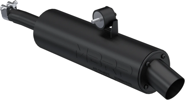 SINGLE SLIP-ON SYSTEM W/ UTILITY MUFFLER BLK CAN | AT-7217