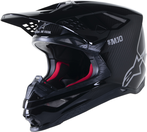 SUPERTECH S-M10 SOLID HELMET BLACK GLOSSY/CARBON