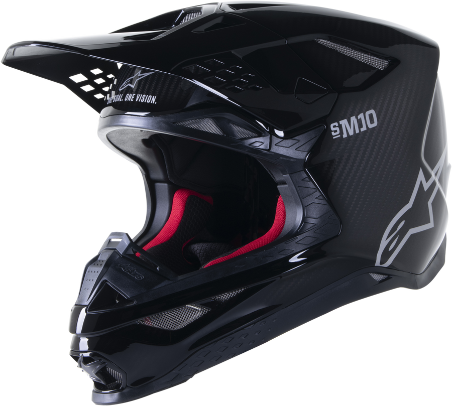 SUPERTECH S-M10 SOLID HELMET BLACK GLOSSY/CARBON