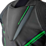 S1 D3O SUIT BLK/GRY/FLO GRN LEATHER SM