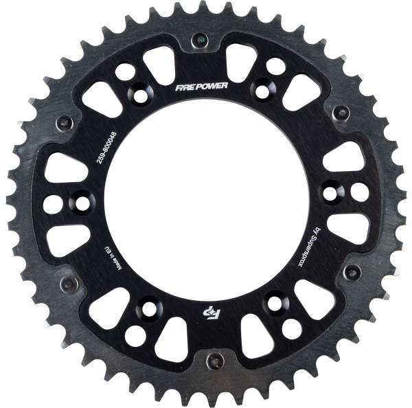 REAR SPROCKET HYBRID 48T BLK/SIL | FPH-8000-48-BLK