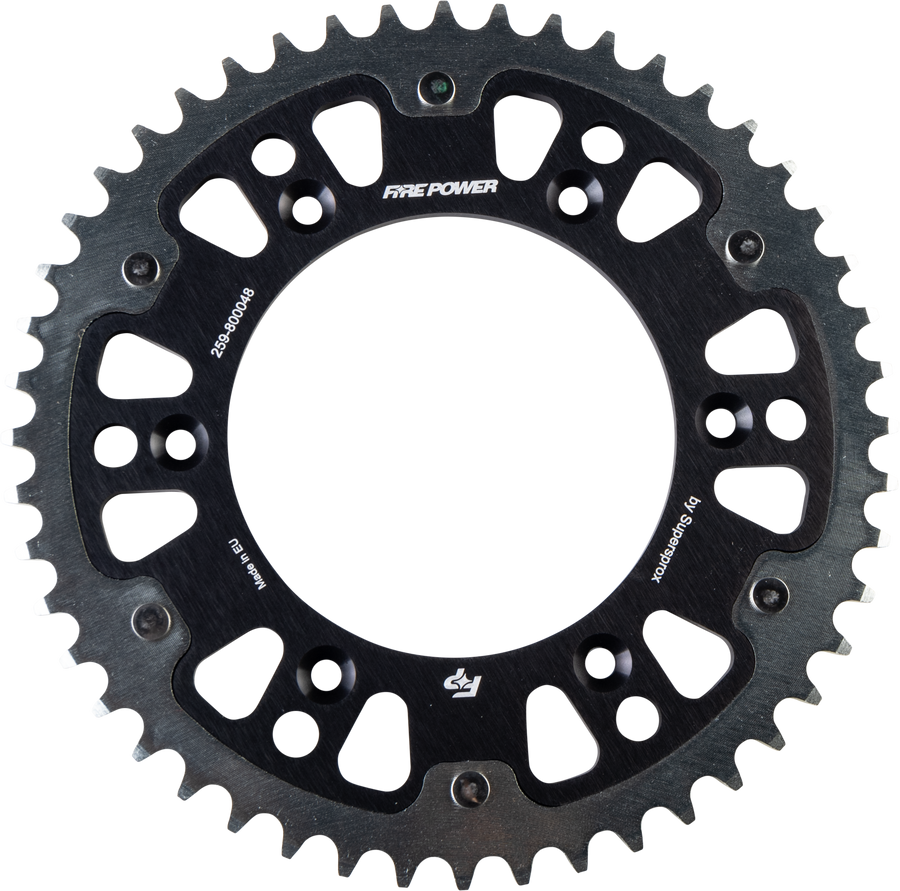 REAR SPROCKET HYBRID 48T BLK/SIL | FPH-8000-48-BLK