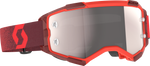 FURY GOGGLE RED SILVER CHROME WORKS