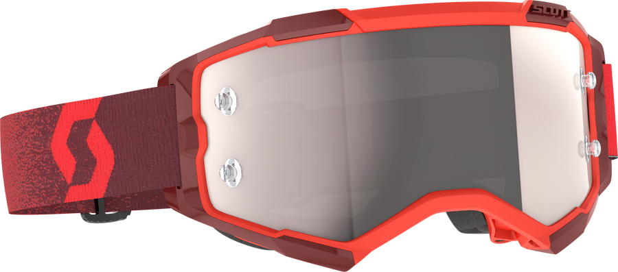 FURY GOGGLE RED SILVER CHROME WORKS