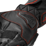S1 GLOVE BLK/RED LEATHER
