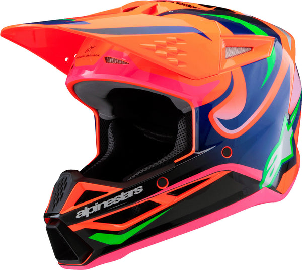 SM3 YOUTH DEEGAN HELMET ORNG FLO/PRPL/PNK FLUO YS | 8301425-433-YS