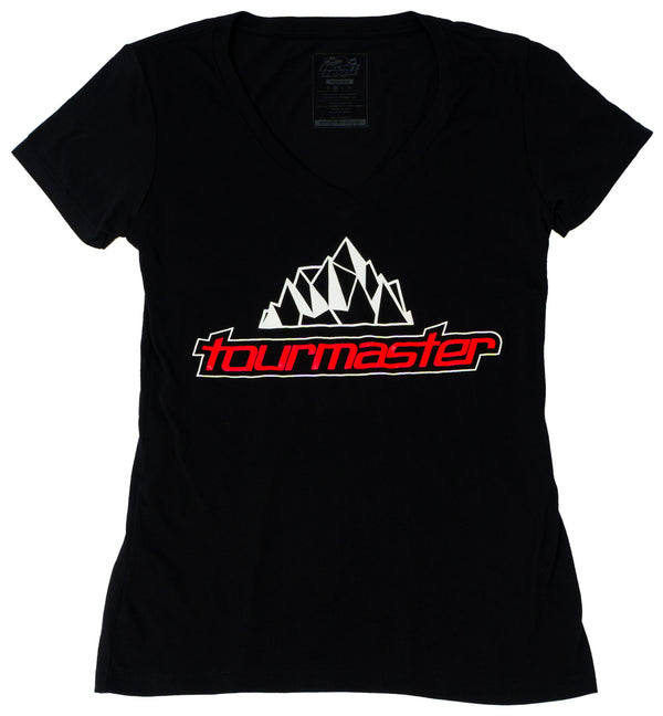 TM LOGO SS V TEE BLACK