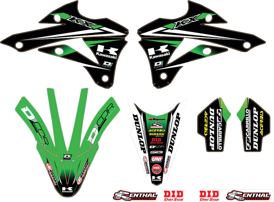 2014 MONSTER ENERGY KAWASAKI TEAM GREEN GRAPHICS/TRIM KIT | 10-20-524