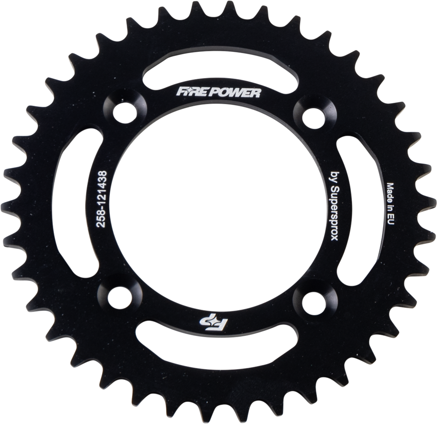 REAR SPROCKET ALUMINUM 38T BLK | FPA-1214-38-BLK