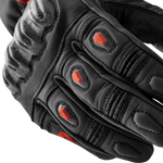 S1 GLOVE BLK/RED LEATHER