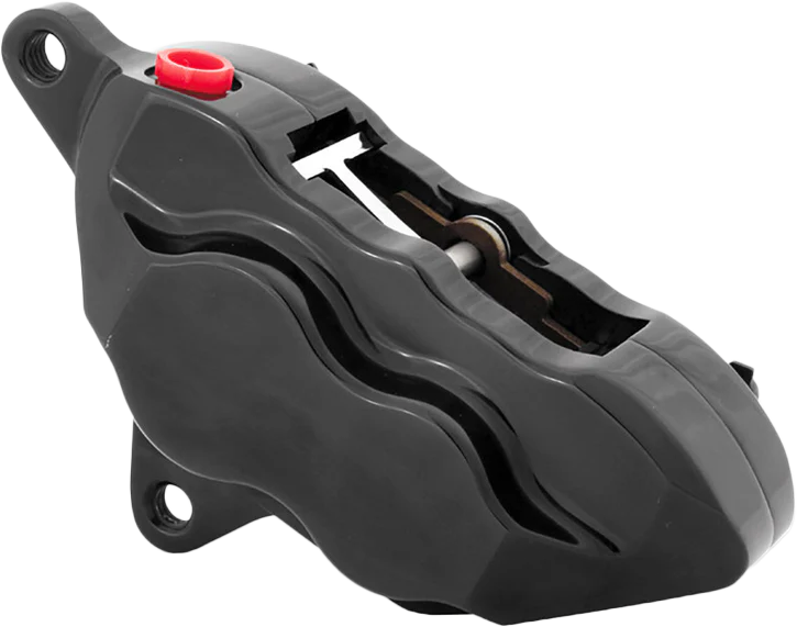 4 PISTON FRONT CALIPER L/H BLACK 00-UP W/ 11.5" ROTOR