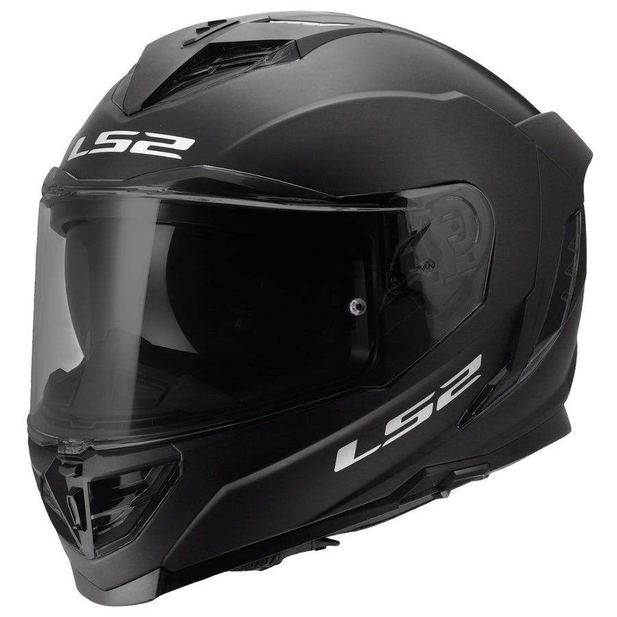 Assault III Solid Full Face Motorcycle Helmet W/  SunShield Matte Black