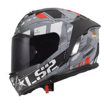 Assault III Trench Full Face Motorcycle Helmet W/ SunShield Matte Gunmetal Gray