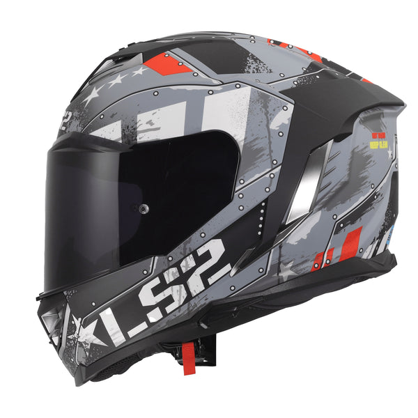 Assault III Trench Full Face Motorcycle Helmet W/ SunShield Matte Gunmetal Gray