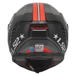 Assault III Zone Full Face Motorcycle Helmet W/ SunShield Gloss Black Gray Red
