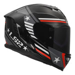 Assault III Zone Full Face Motorcycle Helmet W/ SunShield Gloss Black Gray Red