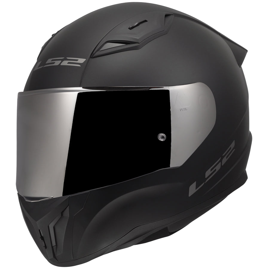 Centric Mercury Solid Full Face Motorcycle Helmet Matte Black