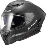 Dragon Carbon Solid Full Face Motorcycle Helmet W/ SunShield Gloss Black