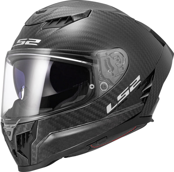 Dragon Carbon Solid Full Face Motorcycle Helmet W/ SunShield Gloss Black