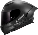 Dragon Carbon Solid Full Face Motorcycle Helmet W/ SunShield Gloss Black