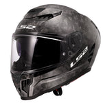 Dragon Carbon Forged Full Face Motorcycle Helmet W/ SunShield Gloss Black