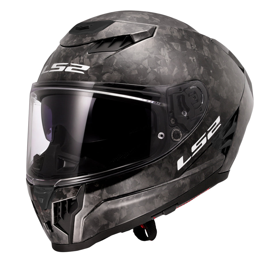 Dragon Carbon Forged Full Face Motorcycle Helmet W/ SunShield Gloss Black