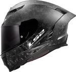 Dragon Carbon Forged Full Face Motorcycle Helmet W/ SunShield Gloss Black