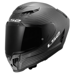 Dragon Carbon Solid Full Face Motorcycle Helmet W/  SunShield Matte Black