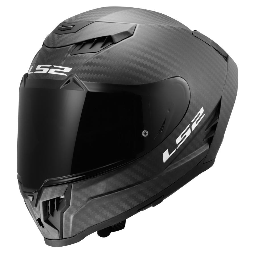 Dragon Carbon Solid Full Face Motorcycle Helmet W/  SunShield Matte Black