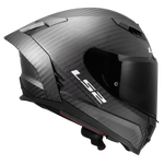 Dragon Carbon Solid Full Face Motorcycle Helmet W/  SunShield Matte Black