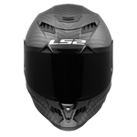 Dragon Carbon Solid Full Face Motorcycle Helmet W/  SunShield Matte Black