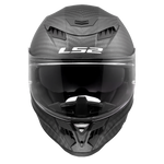 Dragon Carbon Solid Full Face Motorcycle Helmet W/  SunShield Matte Black