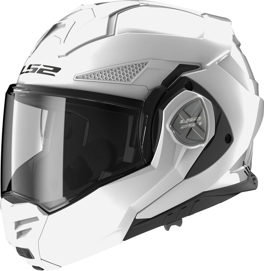 Advant X Solid Modular Motorcycle Helmet W/ SunShield Gloss White