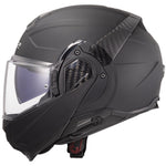 Advant II Solid Modular Motorcycle Helmet W/ SunShield Matte Black