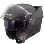 Advant II Solid Modular Motorcycle Helmet W/ SunShield Matte Black