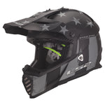 Gate Youth Battle Scar Full Face MX Motorcycle Helmet Matte Tonal Gray Black