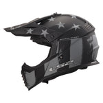 Gate Youth Battle Scar Full Face MX Motorcycle Helmet Matte Tonal Gray Black
