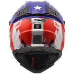 Gate Youth Battle Scar Full Face MX Motorcycle Helmet Gloss Red White Blue