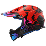 Gate Youth Wash Full Face MX Motorcycle Helmet Gloss Red Blue Purple