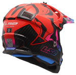 Gate Youth Wash Full Face MX Motorcycle Helmet Gloss Red Blue Purple