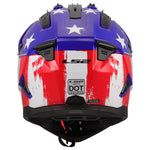 Gate II Battle Scar Full Face MX Motorcycle Helmet Gloss Red White Blue