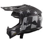 Gate II Battle Scar Full Face MX Motorcycle Helmet Matte Gray Black
