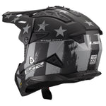 Gate II Battle Scar Full Face MX Motorcycle Helmet Matte Gray Black