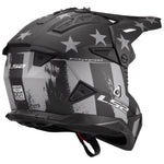 Gate II Battle Scar Full Face MX Motorcycle Helmet Matte Gray Black