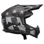 Gate II Battle Scar Full Face MX Motorcycle Helmet Matte Gray Black