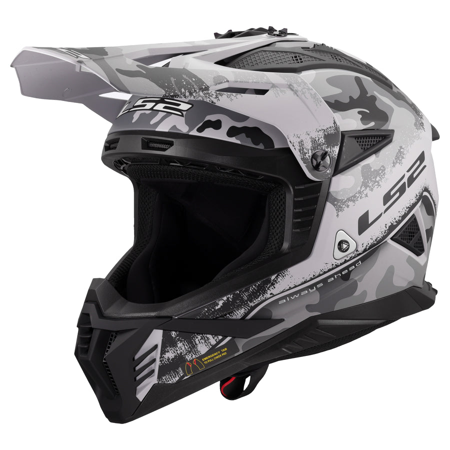Gate II Carbine Full Face MX Motorcycle Helmet Matte Gray Black