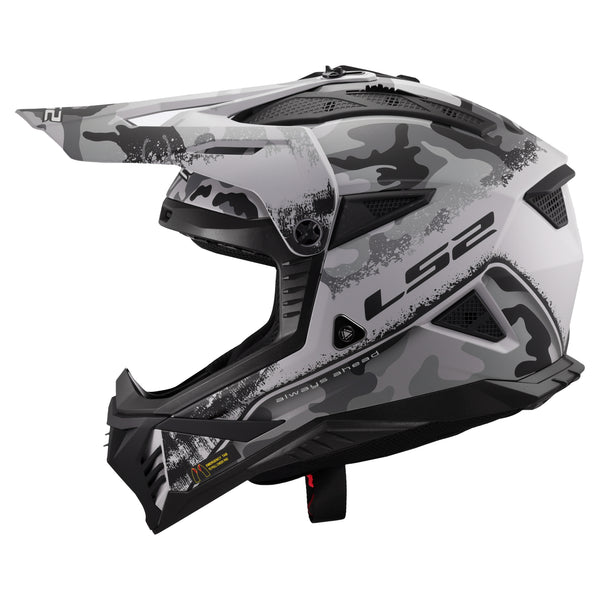 Gate II Carbine Full Face MX Motorcycle Helmet Matte Gray Black